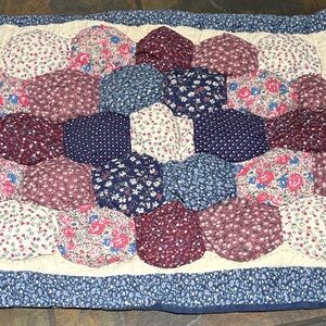 Two Vintage Quilted Pillow Shams - Multicolor